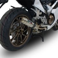 GPR auspuff kompatibel mit  Honda Vfr 800 F 2014-2016, Deeptone Inox, Zugelassener legaler Slip-On-Auspuff mit Abe, einschließlich abnehmbarem DB-Killer und Verbindungsrohr 