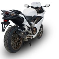 GPR auspuff kompatibel mit  Honda Vfr 800 F 2014-2016, Furore Nero, Zugelassener legaler Slip-On-Auspuff mit Abe, einschließlich abnehmbarem DB-Killer und Verbindungsrohr 