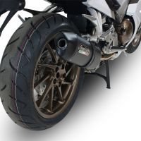 GPR auspuff kompatibel mit  Honda Vfr 800 F 2014-2016, Furore Nero, Zugelassener legaler Slip-On-Auspuff mit Abe, einschließlich abnehmbarem DB-Killer und Verbindungsrohr 
