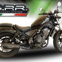 GPR auspuff kompatibel mit  Honda Cmx 500 Rebel 2021-2023, Ghisa , Zugelassener legaler Slip-On-Auspuff mit Abe, einschließlich abnehmbarem DB-Killer und Verbindungsrohr 