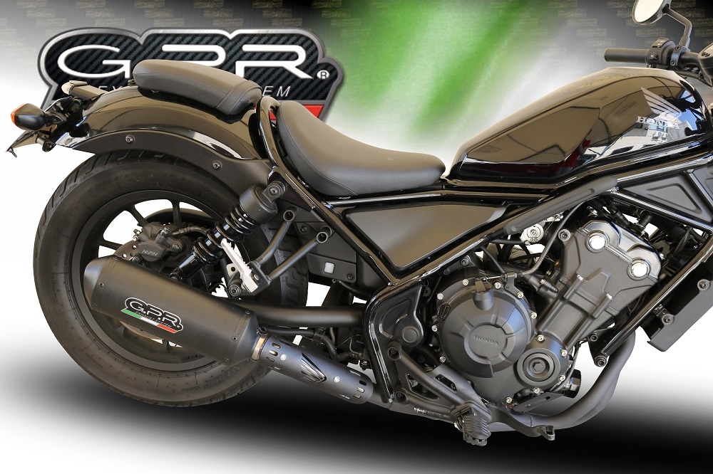 GPR auspuff kompatibel mit  Honda Cmx 500 Rebel 2021-2023, Ghisa , Zugelassener legaler Slip-On-Auspuff mit Abe, einschließlich abnehmbarem DB-Killer und Verbindungsrohr 
