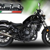 GPR auspuff kompatibel mit  Honda Cmx 500 Rebel 2021-2023, Powercone Evo, Zugelassener legaler Slip-On-Auspuff mit Abe, einschließlich abnehmbarem DB-Killer und Verbindungsrohr 