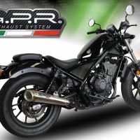 GPR auspuff kompatibel mit  Honda Cmx 500 Rebel 2021-2023, Powercone Evo, Zugelassener legaler Slip-On-Auspuff mit Abe, einschließlich abnehmbarem DB-Killer und Verbindungsrohr 