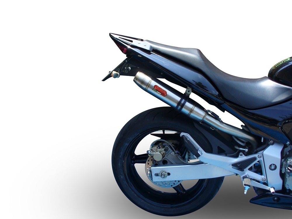 GPR auspuff kompatibel mit  Honda Hornet Cb 600 F 2003-2006, Deeptone Inox, Zugelassener legaler Slip-On-Auspuff mit Abe, einschließlich abnehmbarem DB-Killer,katakysator und Verbindungsrohr 