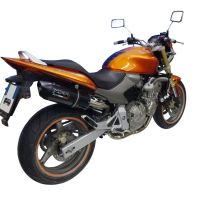 GPR auspuff kompatibel mit  Honda Hornet Cb 600 F 2003-2006, Furore Nero, Zugelassener legaler Slip-On-Auspuff mit Abe, einschließlich abnehmbarem DB-Killer,katakysator und Verbindungsrohr 