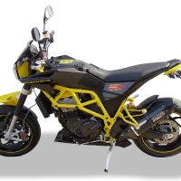 GPR auspuff kompatibel mit  Husqvarna Nuda 900 - Nuda 900 R 2012-2013, Furore Nero, Zugelassener legaler Slip-On-Auspuff mit Abe, einschließlich abnehmbarem DB-Killer und Verbindungsrohr 