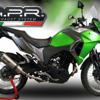 GPR auspuff kompatibel mit  Kawasaki Versys-X 250 2017-2020, New Grand Prix Evo Titanium, Zugelassener legaler Slip-On-Auspuff mit Abe, einschließlich abnehmbarem DB-Killer,katakysator und Verbindungsrohr 