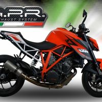 GPR auspuff kompatibel mit  Ktm Super Duke 1290 R  2014-2016, M3 Inox , Zugelassener legaler Slip-On-Auspuff mit Abe, einschließlich abnehmbarem DB-Killer und Verbindungsrohr 
