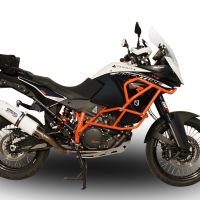 GPR auspuff kompatibel mit  Ktm Lc 8 Adventure 1050 2015-2016, Albus Ceramic, Zugelassener legaler Slip-On-Auspuff mit Abe, einschließlich abnehmbarem DB-Killer und Verbindungsrohr 