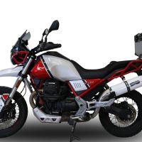 GPR auspuff kompatibel mit  Moto Guzzi V85 TT 2019-2020, Albus Evo4, Zugelassener legaler Slip-On-Auspuff mit Abe, einschließlich abnehmbarem DB-Killer und Verbindungsrohr 