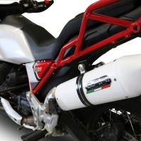 GPR auspuff kompatibel mit  Moto Guzzi V85 TT 2019-2020, Albus Evo4, Zugelassener legaler Slip-On-Auspuff mit Abe, einschließlich abnehmbarem DB-Killer und Verbindungsrohr 