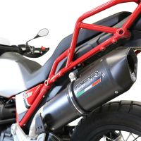 GPR auspuff kompatibel mit  Moto Guzzi V85 TT 2021-2024, Furore Nero, Rennauspuff, mit Verbindungsrohren, Artikel ohne Genehmigung 