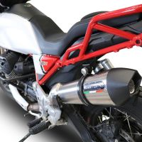 GPR auspuff kompatibel mit  Moto Guzzi V85 TT 2019-2020, New Grand Prix Evo Titanium, Rennauspuff, mit Verbindungsrohren, Artikel ohne Genehmigung 