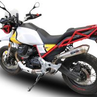 GPR auspuff kompatibel mit  Moto Guzzi V85 TT 2021-2024, Powercone Evo, Zugelassener legaler Slip-On-Auspuff mit Abe, einschließlich abnehmbarem DB-Killer und Verbindungsrohr 