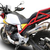 GPR auspuff kompatibel mit  Moto Guzzi V85 TT 2021-2024, Powercone Evo, Zugelassener legaler Slip-On-Auspuff mit Abe, einschließlich abnehmbarem DB-Killer und Verbindungsrohr 