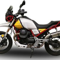 GPR auspuff kompatibel mit  Moto Guzzi V85 TT 2019-2020, Trioval, Zugelassener legaler Slip-On-Auspuff mit Abe, einschließlich abnehmbarem DB-Killer und Verbindungsrohr 