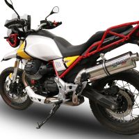 GPR auspuff kompatibel mit  Moto Guzzi V85 TT 2019-2020, Trioval, Zugelassener legaler Slip-On-Auspuff mit Abe, einschließlich abnehmbarem DB-Killer und Verbindungsrohr 