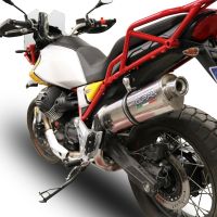 GPR auspuff kompatibel mit  Moto Guzzi V85 TT 2019-2020, Trioval, Zugelassener legaler Slip-On-Auspuff mit Abe, einschließlich abnehmbarem DB-Killer und Verbindungsrohr 