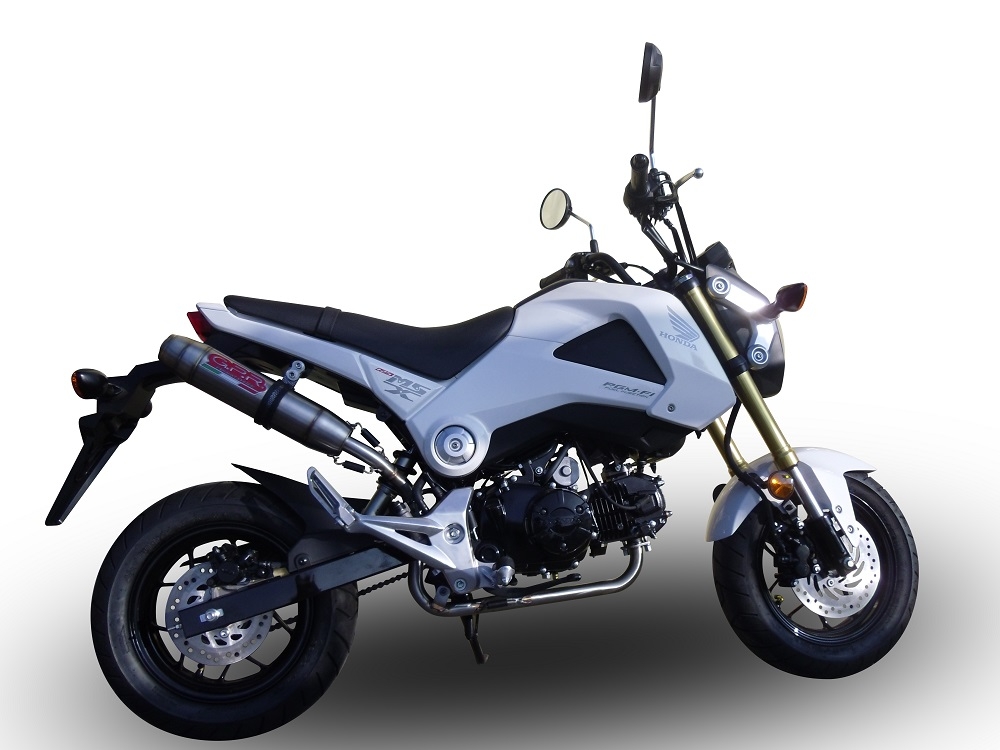 GPR auspuff kompatibel mit  Honda Msx - Grom 125  2013-2017, Deeptone Inox, Kompletter Rennauspuff, geliefert mit spezifischem Krümmer, Artikel ohne Homologation 