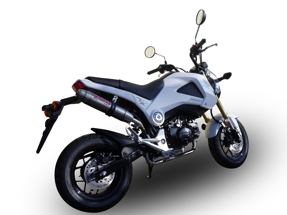 GPR auspuff kompatibel mit  Honda Msx - Grom 125  2013-2017, Deeptone Inox, Kompletter Rennauspuff, geliefert mit spezifischem Krümmer, Artikel ohne Homologation 