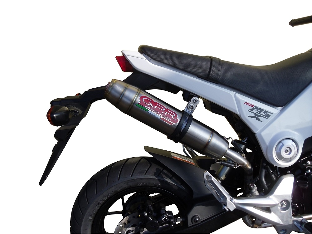 GPR auspuff kompatibel mit  Honda Msx - Grom 125  2013-2017, Deeptone Inox, Kompletter Rennauspuff, geliefert mit spezifischem Krümmer, Artikel ohne Homologation 