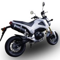GPR auspuff kompatibel mit  Honda Msx - Grom 125  2013-2017, Furore Nero, Kompletter Rennauspuff, geliefert mit spezifischem Krümmer, Artikel ohne Homologation 