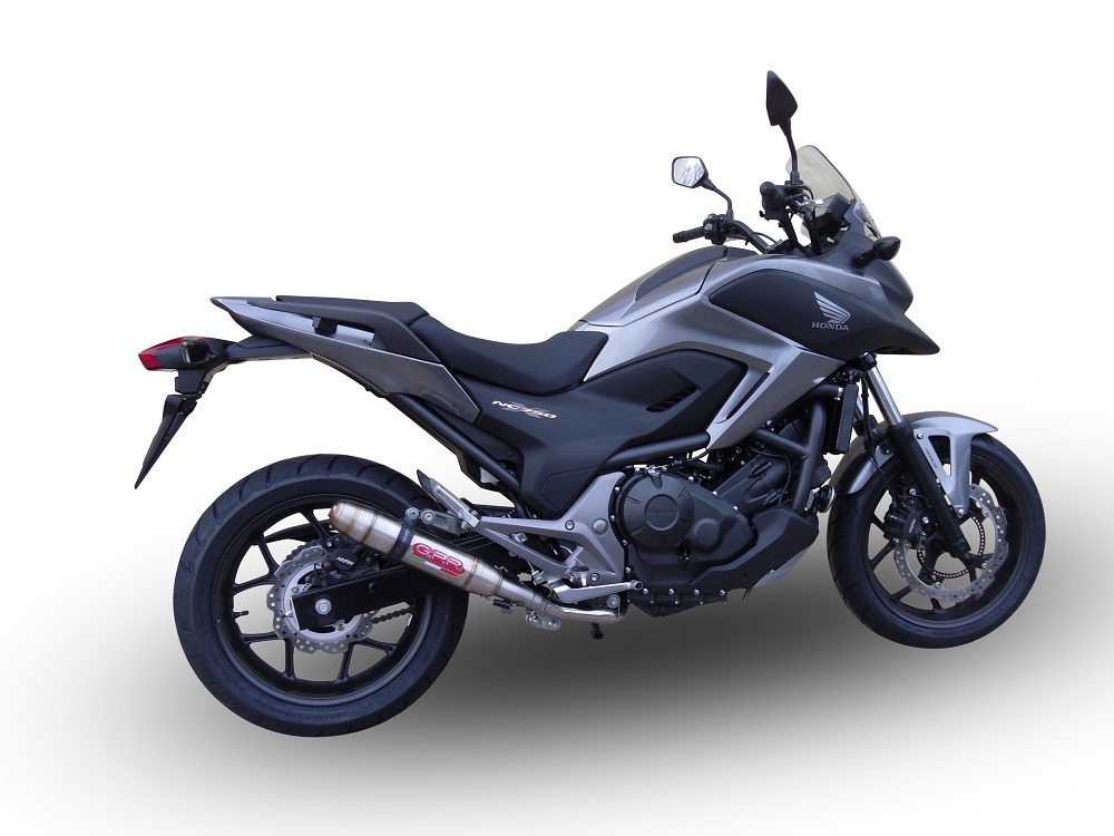 GPR auspuff kompatibel mit  Honda Nc 750 X - S Dct  2014-2015, Deeptone Inox, Zugelassener legaler Slip-On-Auspuff mit Abe, einschließlich abnehmbarem DB-Killer und Verbindungsrohr 