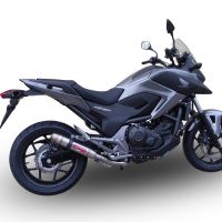 GPR auspuff kompatibel mit  Honda Nc 750 X - S Dct  2014-2015, Deeptone Inox, Zugelassener legaler Slip-On-Auspuff mit Abe, einschließlich abnehmbarem DB-Killer und Verbindungsrohr 