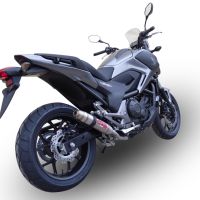 GPR auspuff kompatibel mit  Honda Nc 750 X - S Dct  2014-2015, Deeptone Inox, Zugelassener legaler Slip-On-Auspuff mit Abe, einschließlich abnehmbarem DB-Killer und Verbindungsrohr 