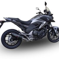 GPR auspuff kompatibel mit  Honda Nc 700 X - S Dct  2012-2018, Furore Nero, Zugelassener legaler Slip-On-Auspuff mit Abe, einschließlich abnehmbarem DB-Killer und Verbindungsrohr 