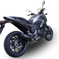 GPR auspuff kompatibel mit  Honda Nc 700 X - S Dct  2012-2018, Furore Nero, Zugelassener legaler Slip-On-Auspuff mit Abe, einschließlich abnehmbarem DB-Killer und Verbindungsrohr 