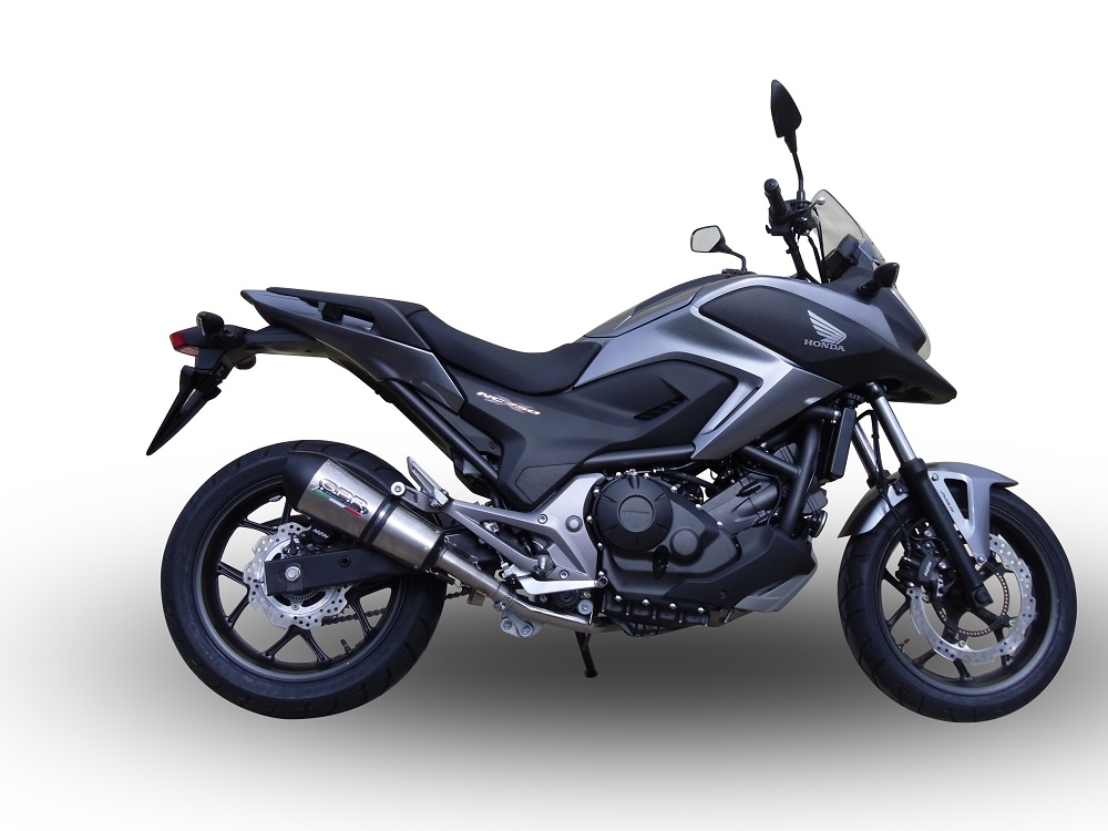 GPR auspuff kompatibel mit  Honda Nc 700 X - S Dct  2012-2018, New Grand Prix Evo Titanium, Zugelassener legaler Slip-On-Auspuff mit Abe, einschließlich abnehmbarem DB-Killer und Verbindungsrohr 