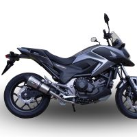 GPR auspuff kompatibel mit  Honda Nc 700 X - S Dct  2012-2018, New Grand Prix Evo Titanium, Zugelassener legaler Slip-On-Auspuff mit Abe, einschließlich abnehmbarem DB-Killer und Verbindungsrohr 