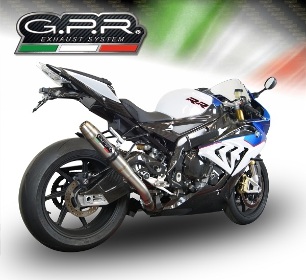 GPR auspuff kompatibel mit  Bmw S 1000 RR -M  2015-2016, Deeptone Inox, Rennauspuff, mit Verbindungsrohren, Artikel ohne Genehmigung 