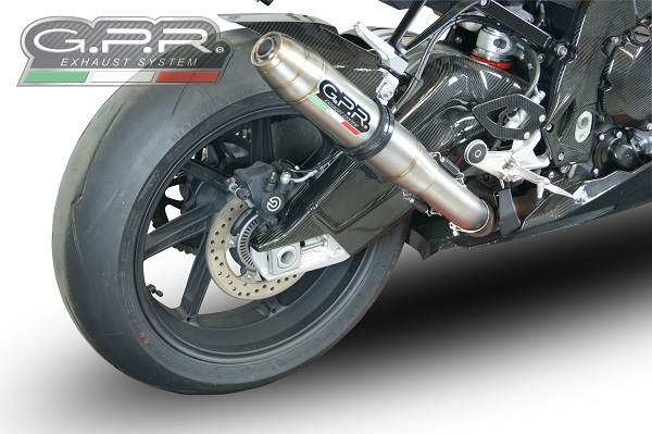 GPR auspuff kompatibel mit  Bmw S 1000 RR -M  2015-2016, Deeptone Inox, Rennauspuff, mit Verbindungsrohren, Artikel ohne Genehmigung 