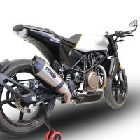 GPR auspuff kompatibel mit  Husqvarna Svartpilen 701 2018-2020, New Grand Prix Evo Titanium, Zugelassener legaler Slip-On-Auspuff mit Abe, einschließlich abnehmbarem DB-Killer und Verbindungsrohr 