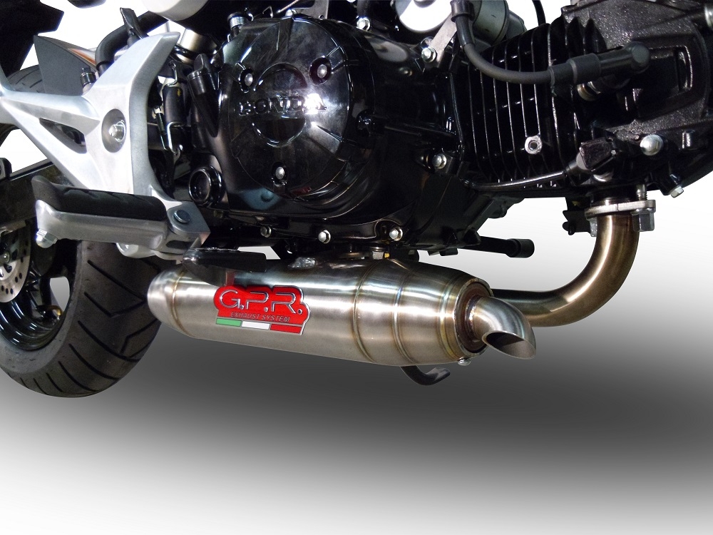 GPR auspuff kompatibel mit  Honda Msx - Grom 125  2013-2017, Deeptone Inox, Kompletter Rennauspuff, geliefert mit spezifischem Krümmer, Artikel ohne Homologation 