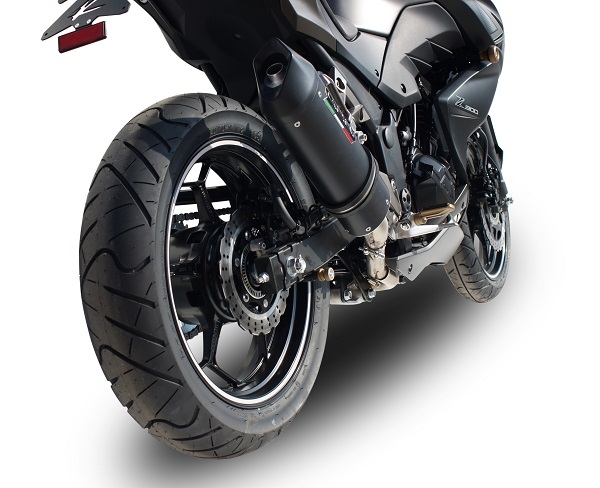 GPR auspuff kompatibel mit  Kawasaki Z 300 2014-2017, Furore Nero, Rennauspuff, mit Verbindungsrohren, Artikel ohne Genehmigung 