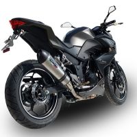 GPR auspuff kompatibel mit  Kawasaki Z 300 2014-2017, New Grand Prix Evo Titanium, Zugelassener legaler Slip-On-Auspuff mit Abe, einschließlich abnehmbarem DB-Killer und Verbindungsrohr 
