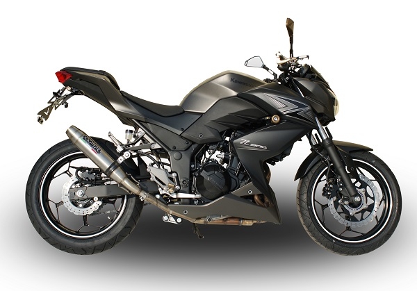 GPR auspuff kompatibel mit  Kawasaki Z 300 2014-2017, Deeptone Inox, Rennauspuff, mit Verbindungsrohren, Artikel ohne Genehmigung 