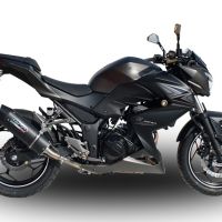 GPR auspuff kompatibel mit  Kawasaki Z 300 2014-2017, Furore Nero, Rennauspuff, mit Verbindungsrohren, Artikel ohne Genehmigung 