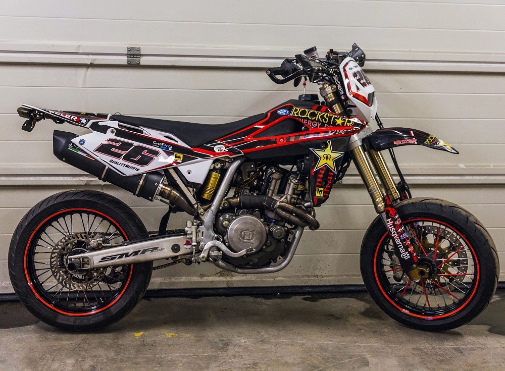 GPR auspuff kompatibel mit  Husqvarna Sm - Te 510 R  2004-2006, Furore Nero, Zugelassener legaler Slip-On-Auspuff mit Abe, einschließlich abnehmbarem DB-Killer und Verbindungsrohr 