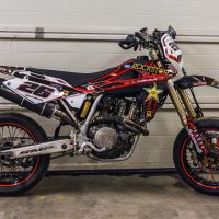 GPR auspuff kompatibel mit  Husqvarna Sm - Te 510 R  2004-2006, Furore Nero, Zugelassener legaler Slip-On-Auspuff mit Abe, einschließlich abnehmbarem DB-Killer und Verbindungsrohr 