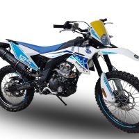 GPR auspuff kompatibel mit  F.B. Mondial Smx 125 Enduro 2018-2020, Furore Evo4 Poppy, Zugelassener legaler Slip-On-Auspuff mit ABE, inklusive abnehmbarem DB-Killer, Verbindungsrohr und Katalysator 