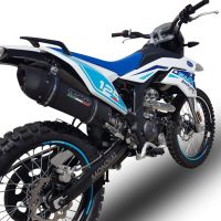 GPR auspuff kompatibel mit  F.B. Mondial Smx 125 Enduro 2018-2020, Furore Evo4 Nero, Zugelassener legaler Slip-On-Auspuff mit ABE, inklusive abnehmbarem DB-Killer, Verbindungsrohr und Katalysator 