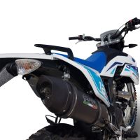 GPR auspuff kompatibel mit  F.B. Mondial Smx 125 Enduro 2018-2020, Furore Evo4 Nero, Zugelassener legaler Slip-On-Auspuff mit ABE, inklusive abnehmbarem DB-Killer, Verbindungsrohr und Katalysator 