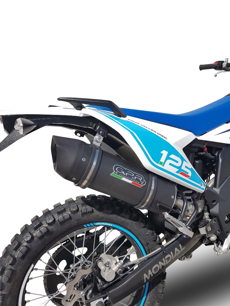 GPR auspuff kompatibel mit  Malaguti XSM 125 Supermoto 2021-2023, Furore Evo4 Nero, Zugelassener legaler Slip-On-Auspuff mit ABE, inklusive abnehmbarem DB-Killer, Verbindungsrohr und Katalysator 