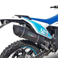 GPR auspuff kompatibel mit  Malaguti XSM 125 Supermoto 2021-2023, Furore Evo4 Nero, Zugelassener legaler Slip-On-Auspuff mit ABE, inklusive abnehmbarem DB-Killer, Verbindungsrohr und Katalysator 