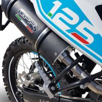 GPR auspuff kompatibel mit  Malaguti XSM 125 Supermoto 2021-2023, Furore Evo4 Nero, Zugelassener legaler Slip-On-Auspuff mit ABE, inklusive abnehmbarem DB-Killer, Verbindungsrohr und Katalysator 