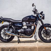 GPR auspuff kompatibel mit  Triumph Street Twin 900 2015-2019, Vintacone, Doppelt homologierter legaler Slip-On-Auspuff mit ABE, einschließlich abnehmbarer DB-Killer und verbindungsrohre 